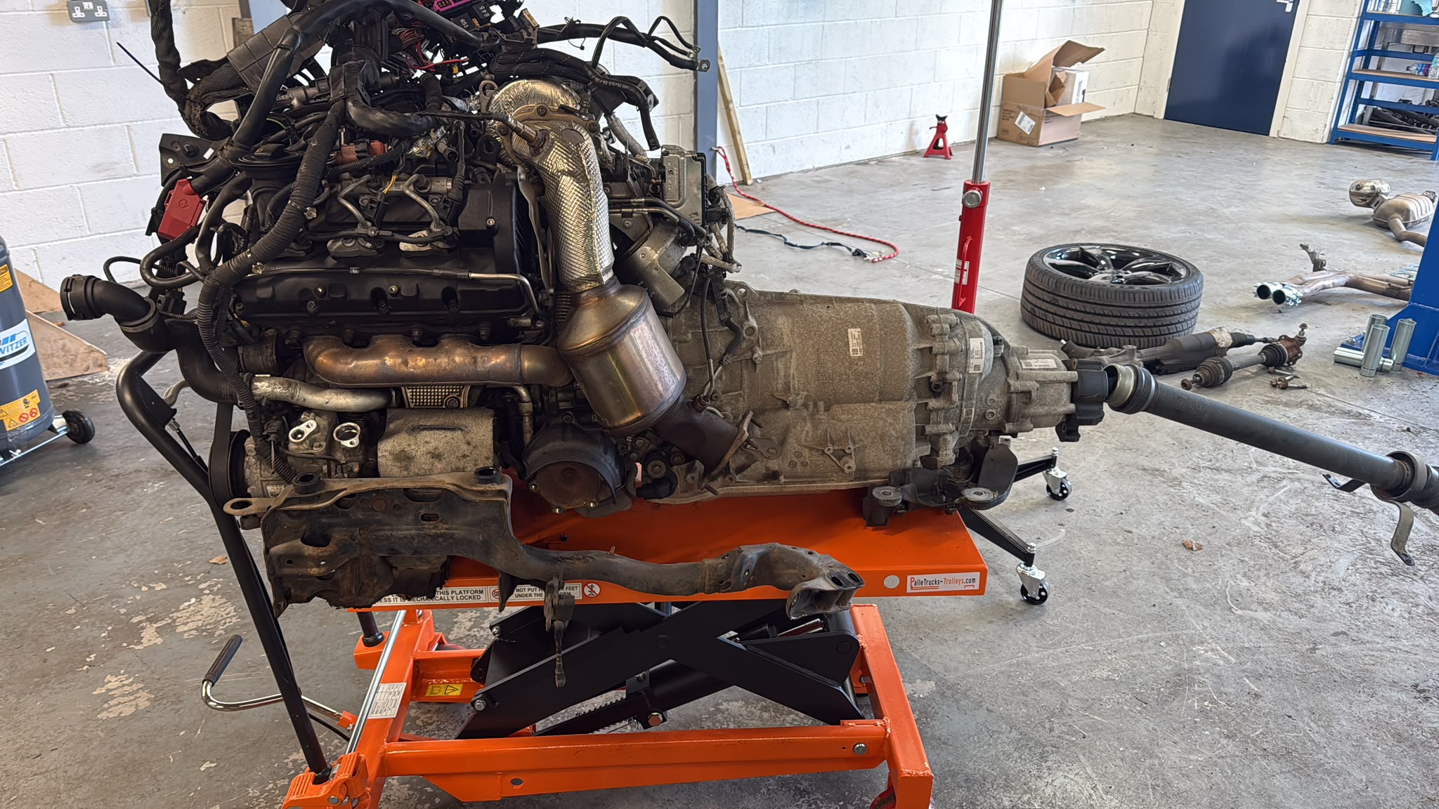 Engine and gearbox removed